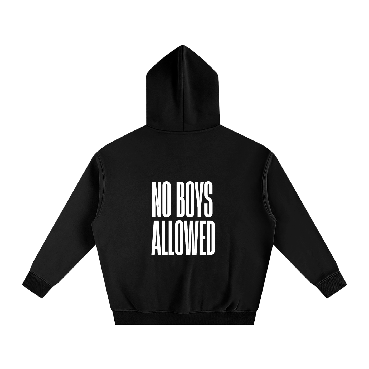 "No Boys Allowed" Oversize Fleeced Hoodie