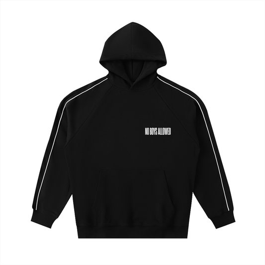 Contrast Piping Raglan Hoodie