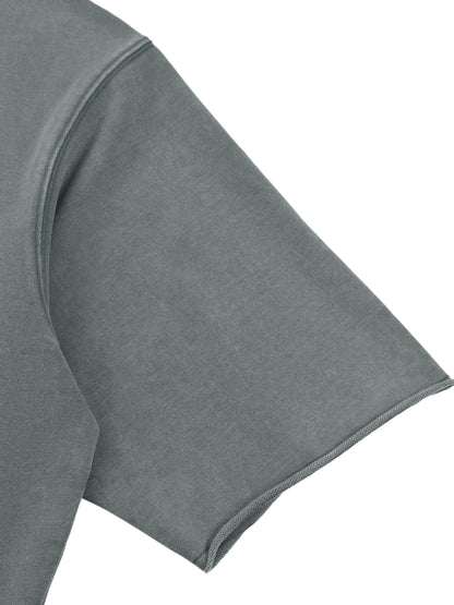 Unisex Mineral Wash Boxy Raw Edge T-Shirt